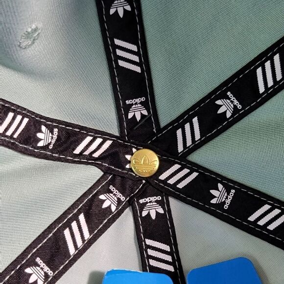 Adidas Originals Trefoil Logo Dad Hat Cap Pale Green Grey White Adjustable New - Picture 10 of 11